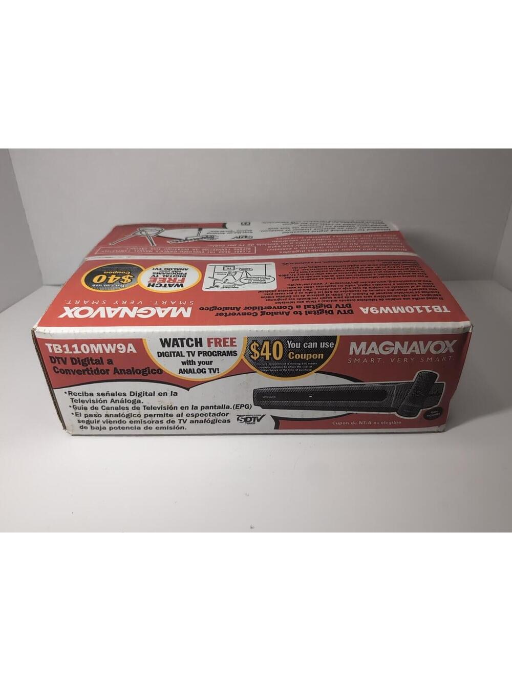 Magnavox TB110MW9 DTV Digital to Analog TV Converter Box without Remote A113